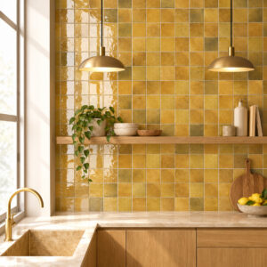 wandtegel equipe hanoi karamel glans 10x10 cm
