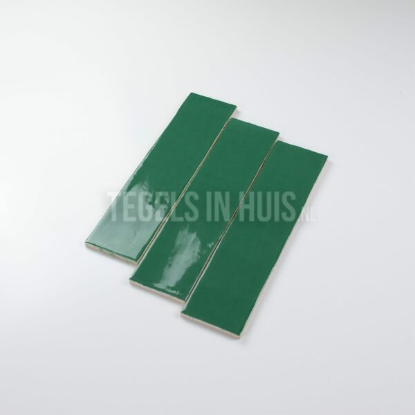 eq langwerpige witjes 7,5x30 cm handvorm wandtegel linea verona verde groen glans