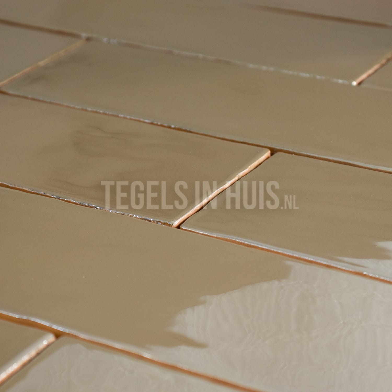 eq langwerpige witjes 7,5x30 cm handvorm wandtegel luxe goud metaal effect glans