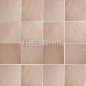 Handvorm wandtegel 13×13 beige random mat