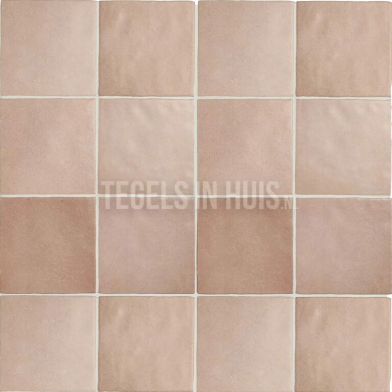 handvorm wandtegel 13x13 roze random mat