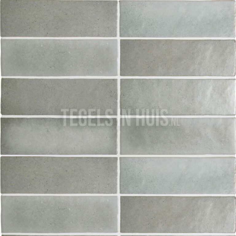 handvorm wandtegel 6,5x20 grijs random mat