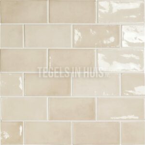 handvorm wandtegel 6,5x13 beige soft glans