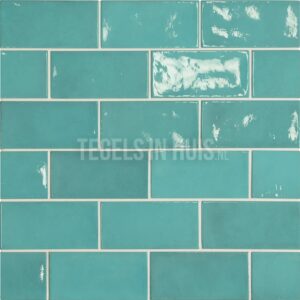 Handvorm wandtegel 6,5×13 donker blauw soft glans