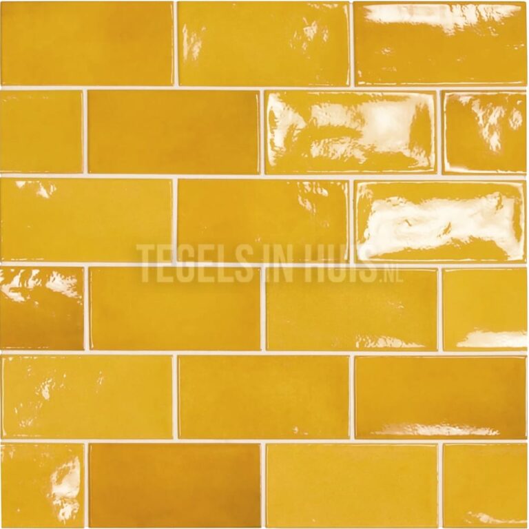 handvorm wandtegel 6,5x13 goud soft glans