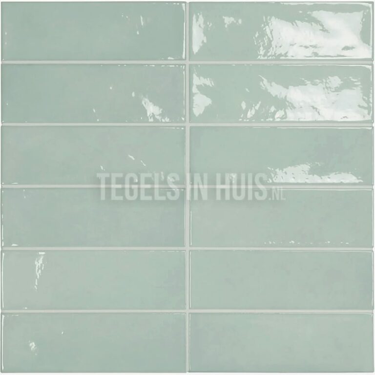 handvorm wandtegel 6,5x20 mint soft glans
