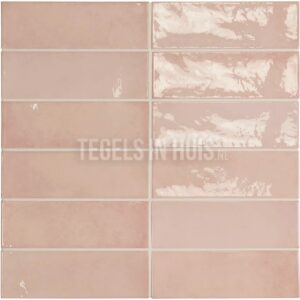 Handvorm wandtegel 6,5×20 beige soft glans