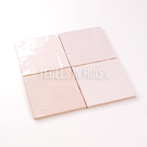handvorm wandtegel river 13x13 roze glans