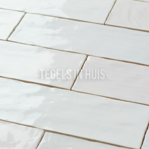 handvorm wandtegel river 6,5x20 melange mix glans