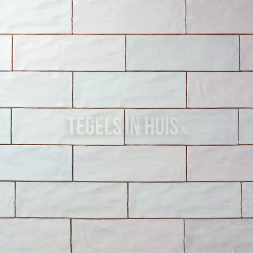 handvorm wandtegel river 6,5x20 melange mix glans