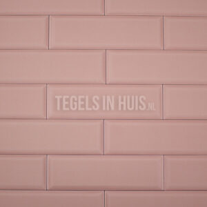 metro wandtegel 10x30 havana craquele pink tulip roze