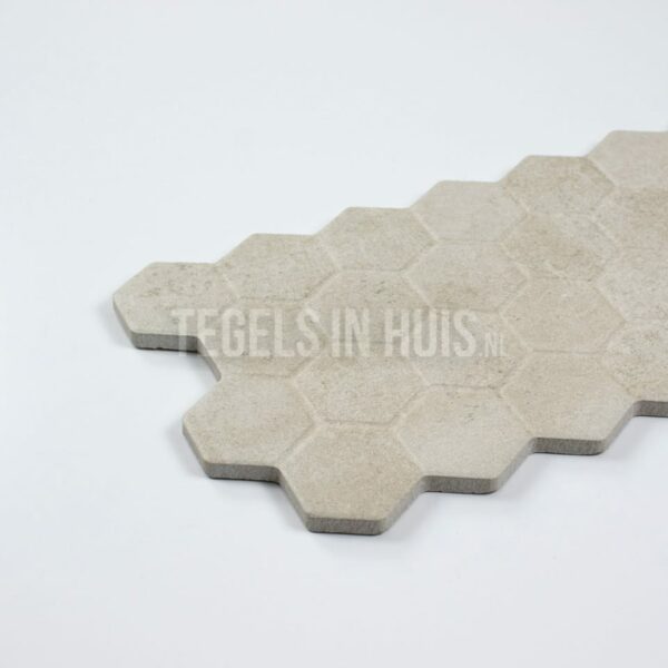muretto gerhy aluminio grijs 17x52 hexagon motief