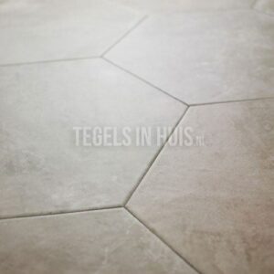 hexagon zeshoek tegels notenkleur 25x30cm