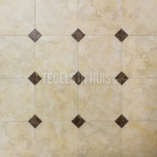 vloertegel octagon marmerlook beige 20x20