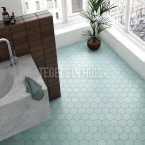 Vloertegel Hexagon 11,6×10,1 mat Mint licht groen