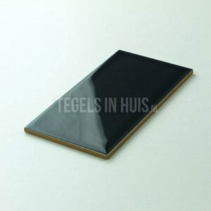 wandtegel 10x20 cm vt liquorice zwart glans