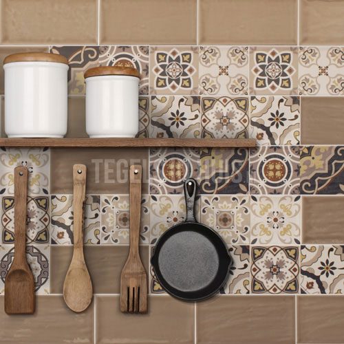 wandtegel artic handvormlook 10x20cm olite decor mix glans creme