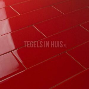 wandtegel 10thirty 10x30 cm rood glans