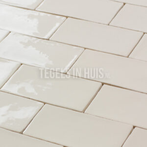 eq langwerpige witjes 7,5x15 cm handvorm wandtegel glans creme beige