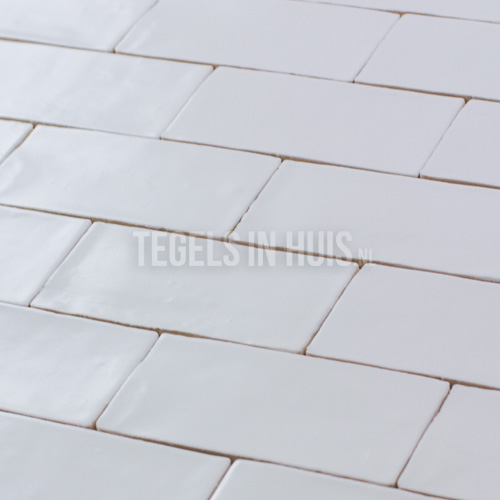 eq langwerpige witjes 7,5x15 cm handvorm wandtegel mat wit
