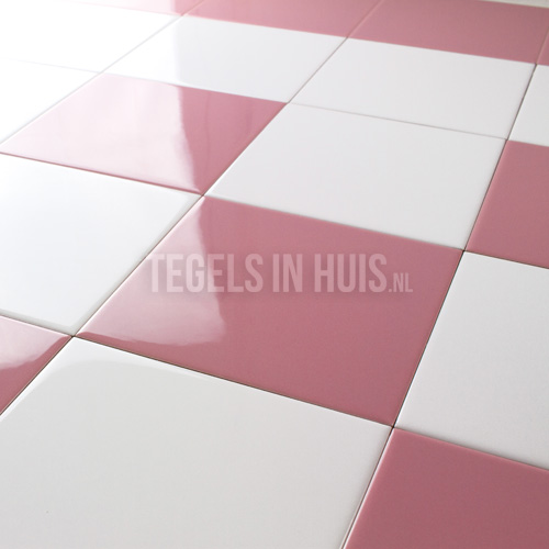 wandtegels rosa palo donker roze glans 15x15