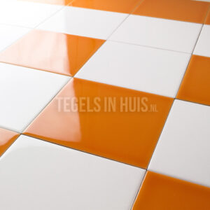 wandtegels naranja oranje glans 15x15