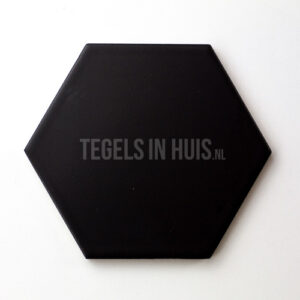 wandtegel scale hexagon honingraad 6 hoekig mat zwart 12,4x10,7