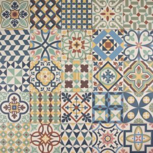 vloer en wandtegel vintage patchwork 16,5x16,5 mix kleur 76 verschillende designs