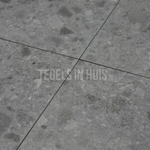 vloertegel g stone terrazzo grijs 60x60 r10 gerectificeerd full body
