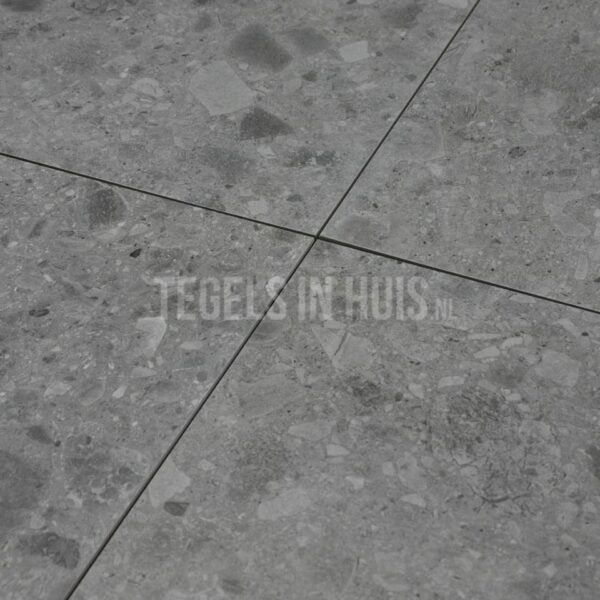 vloertegel g stone terrazzo grijs 60x60 r10 gerectificeerd full body