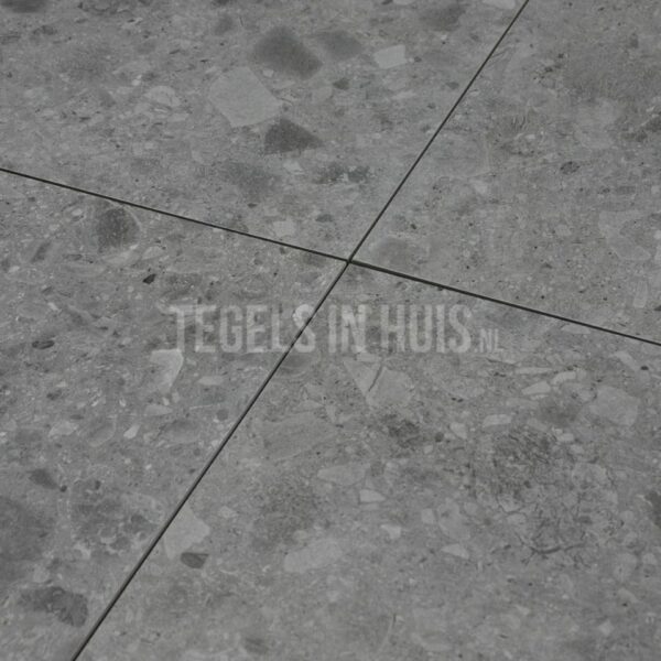 vloertegel g stone terrazzo grijs 60x60 r10 gerectificeerd full body