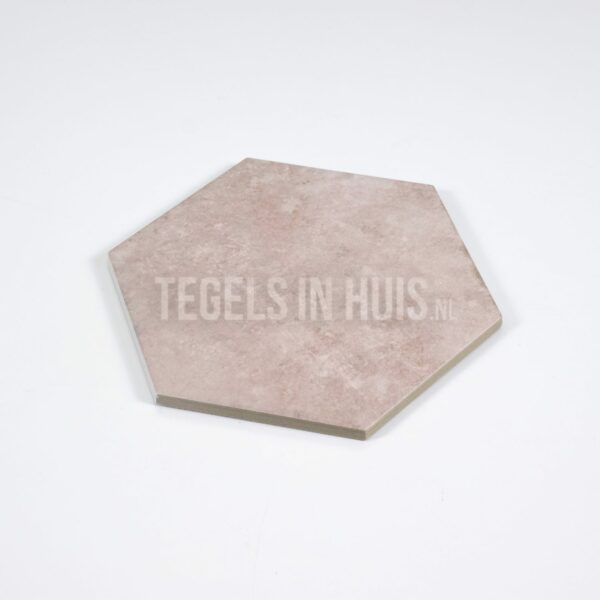 vloertegel hexagon random roze 17,5x20cm