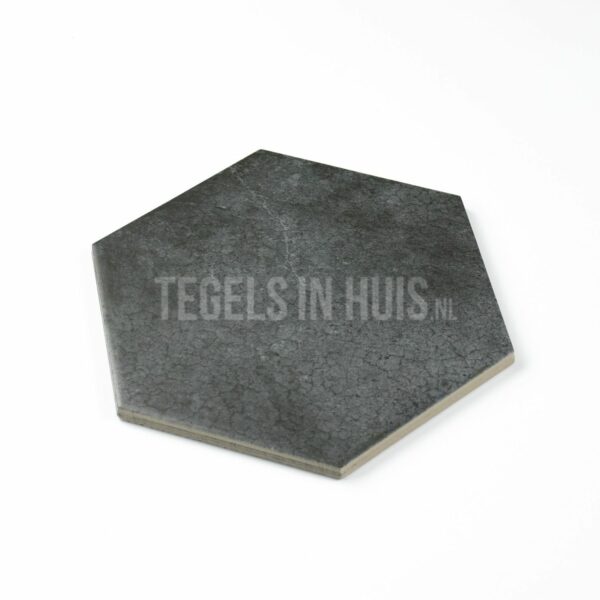 vloertegel hexagon random carbon zwart 17,5x20cm