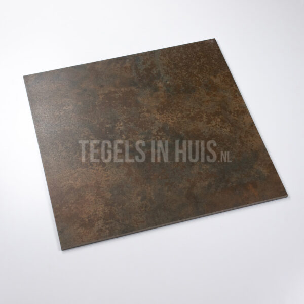 vloertegel metallique cobre bruin lappato 60x60 gerectificeerd full body