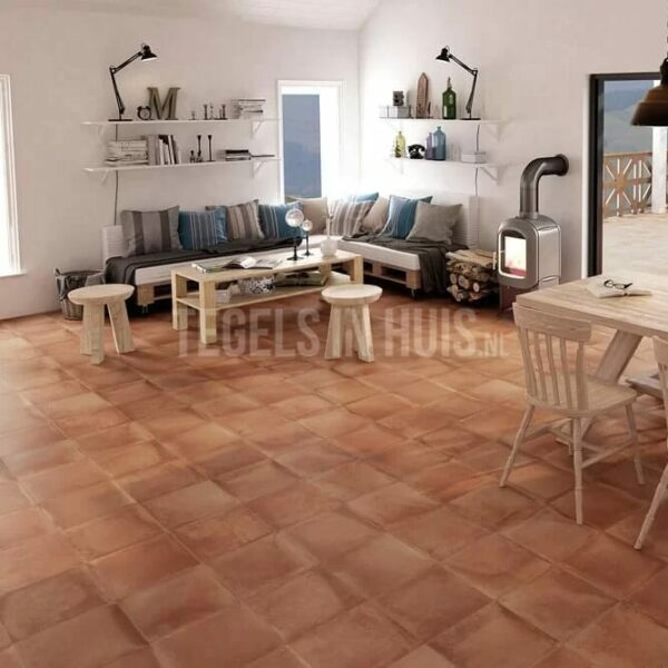 vloertegel rustic boeren plavuizen estriken cotto 33x33 cm
