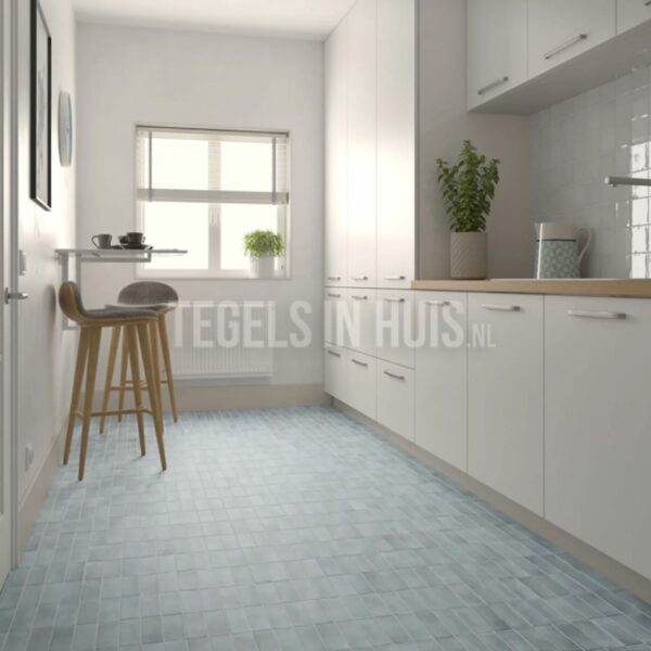 vloertegel / wandtegel coco licht blauw grass mat 5x15