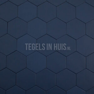 vloertegel hexagon 11,6x10,1 mat naval blue donker blauw