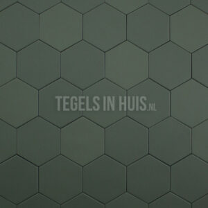 vloertegel hexagon 11,6x10,1 mat donker groen