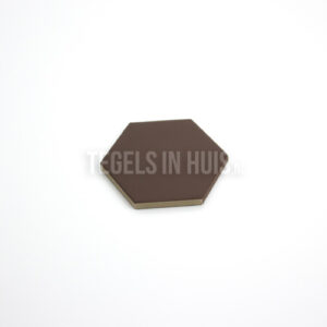 vloertegel hexagon 11,6x10,1 mat brown donker bruin