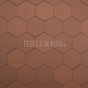 vloertegel hexagon 11,6x10,1 mat clay licht bruin