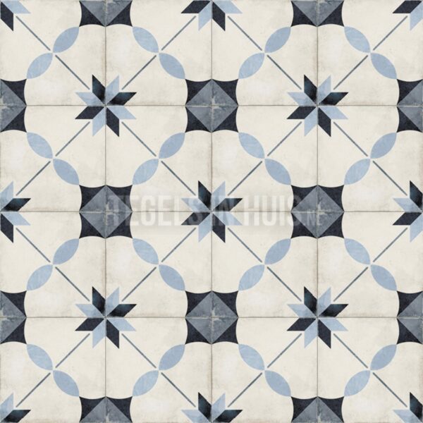 vloertegel vintage arcade blauw 20x20cm