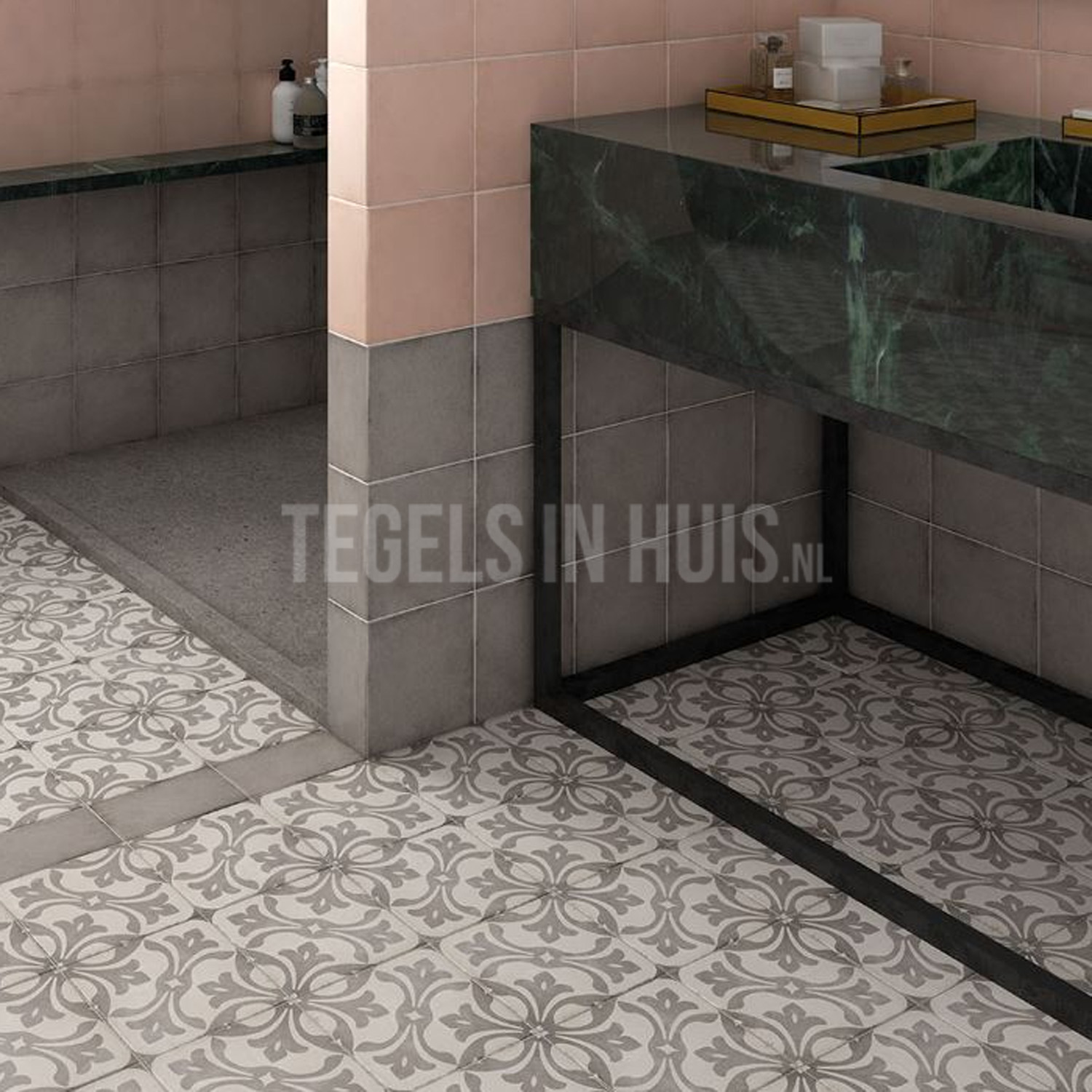 vloertegel vintage la rambla grijs 20x20cm