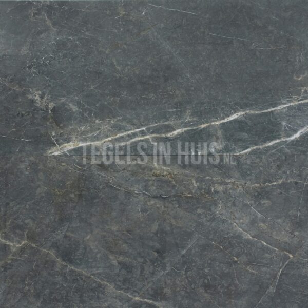 vloertegel / wandtegel marble s donker grijs gepolijst 60x120 gerectificeerd