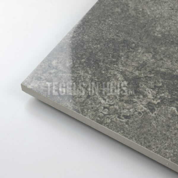vloertegel / wandtegel pietra cap graphite donker grijs gepolijst 30x60 gerectificeerd