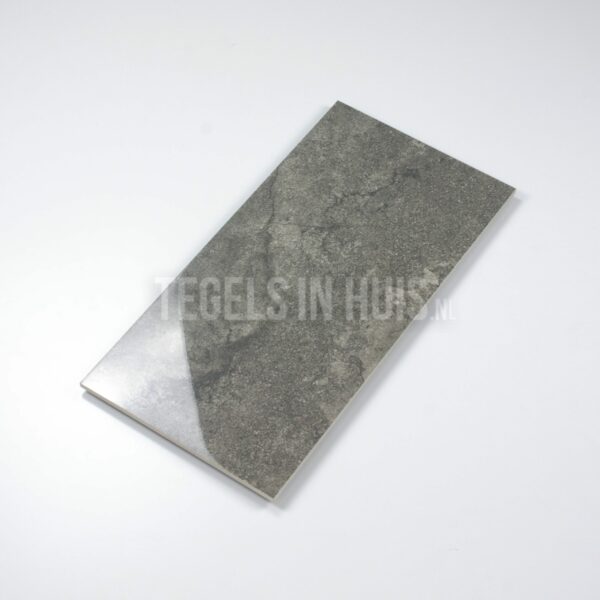 vloertegel / wandtegel pietra cap graphite donker grijs gepolijst 30x60 gerectificeerd