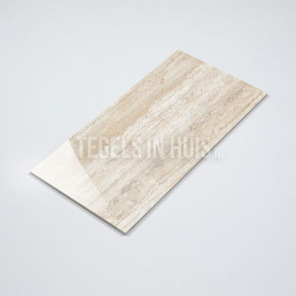 vloertegel / wandtegel travetin natural gepolijst 60x120 gerectificeerd