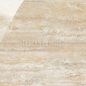 Vloertegel / wandtegel Travertin beige gepolijst 60×120 gerectificeerd