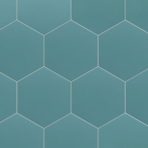 Vloertegel / wandtegel hexagon Coimbra azuur blauw 17,5×20