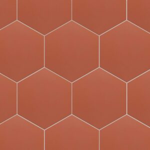 Vloertegel / wandtegel hexagon Coimbra terracotta 17,5×20