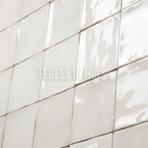 wandtegel 10x10cm manacor wit handvorm glans